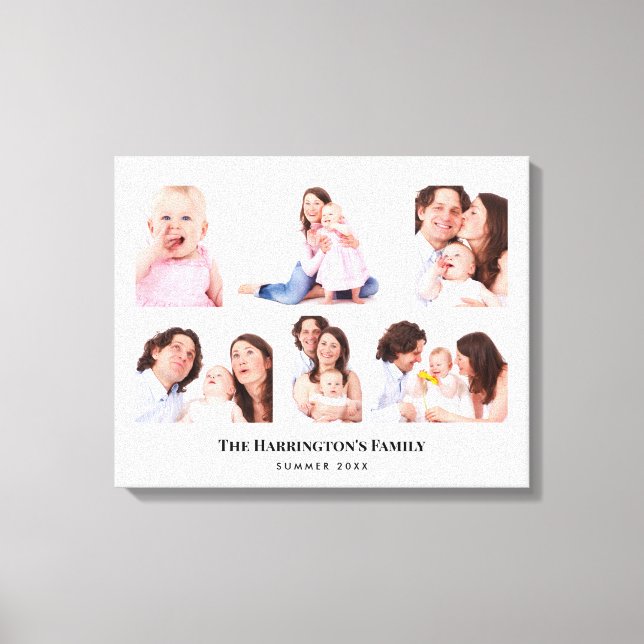 6 Avsnitt Anpassningsbar Fotominimalistiskt Grått  Canvastryck (Framsida)