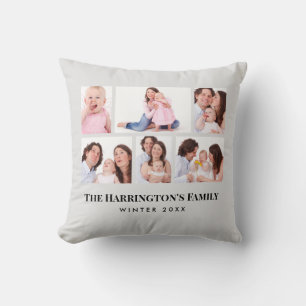 6 Avsnitt Anpassningsbar Fotominimalistiskt Grått  Kudde