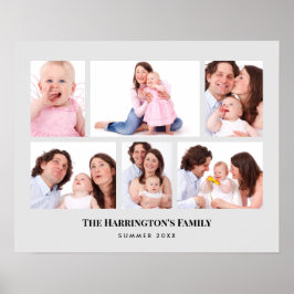 6 Avsnitt Anpassningsbar Fotominimalistiskt Grått Poster