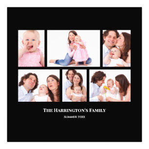 6 avsnitt Anpassningsbar Photo Black Ramar Fototryck