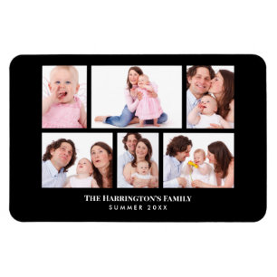 6 avsnitt Anpassningsbar Photo Black Ramar Magnet