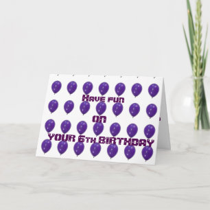 "6" BALLOONER FÖR DIN *** 6E BIRTHDAY *** HAR ROLI KORT