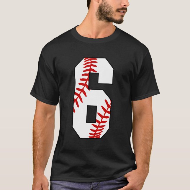 6 Baseball Mamma 6e Player Jersey 6 år T Shirt (Framsida)