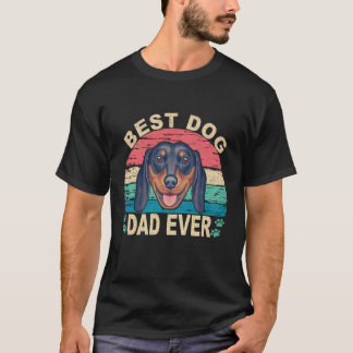 6 Bästa Hundpappa Någonsin - Dachshund T Shirt