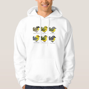 6 Birdorable sångare Sweatshirt Med Luva