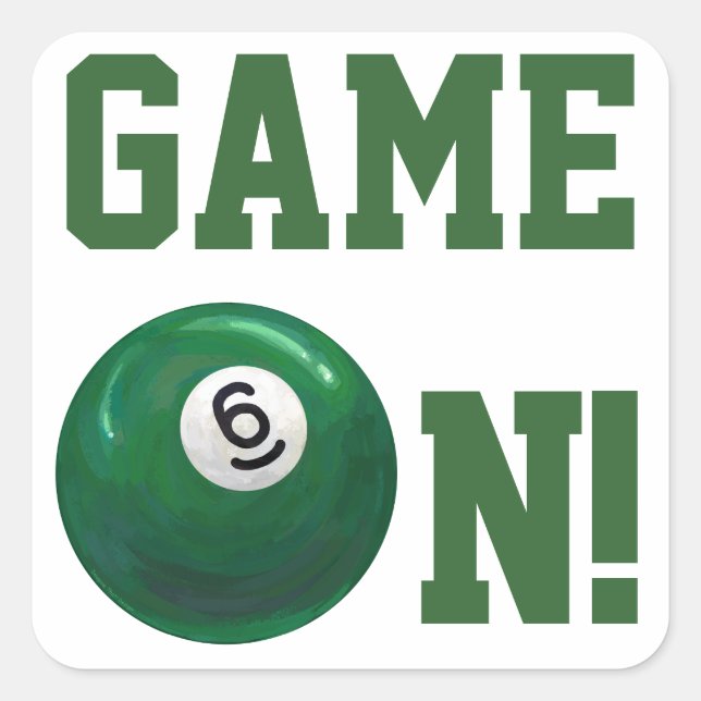 6 BOLL FYRKANTIGT KLISTERMÄRKE (Framsida)