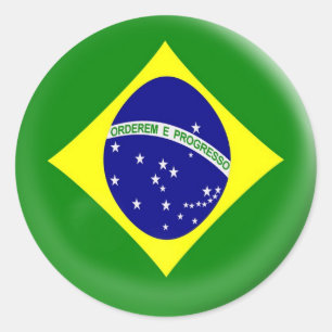 6 Brasil för stora klistermärkear brasilianska Runt Klistermärke