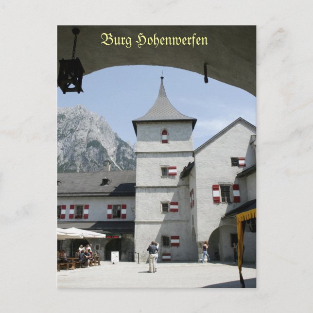 6 Burg Hohenwerfen Österrike Vykort (Framsida)