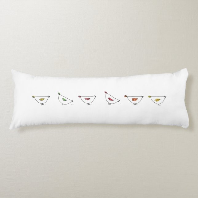 6 Chickens Cushion Kroppskudde (Framsidan)
