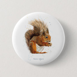 6 cm rund signal med röd ekorre knapp
