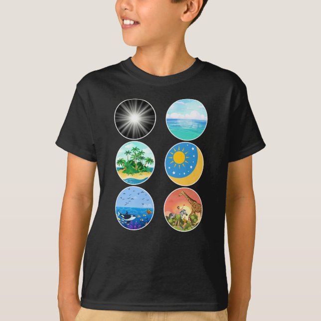 6 dagar av skapelse - Genesis 1-2 skollärare T Shirt (Framsida)
