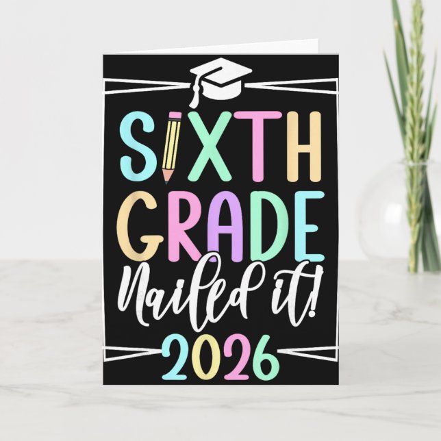 6:e klass 2026 Sjätte klassens examen  Kort (Framsida)