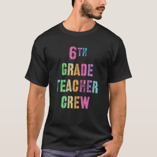 6:e klass lärare besättning undervisande team sjät t shirt