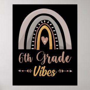6:e klass vibbar regnbåge Sjätte klass tillbaka ti Poster