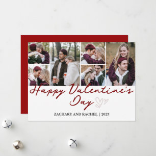 6 Elegant Romantic Couple valentines day Julkort