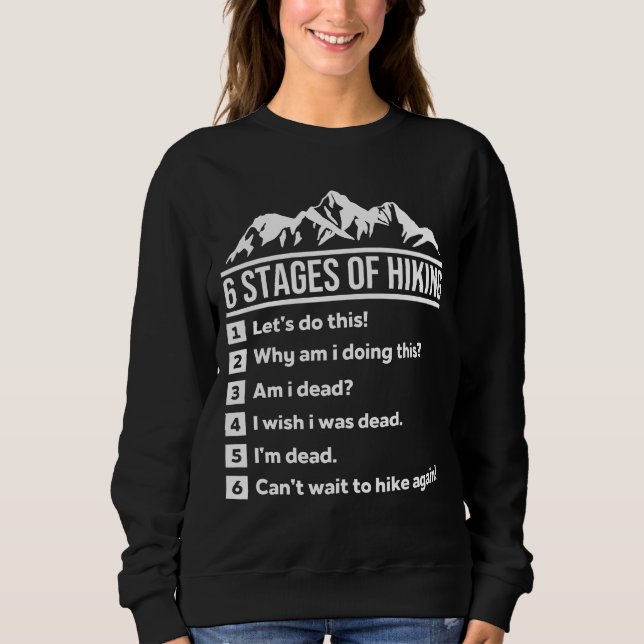 6 etapper av vandring t shirt (Framsida)
