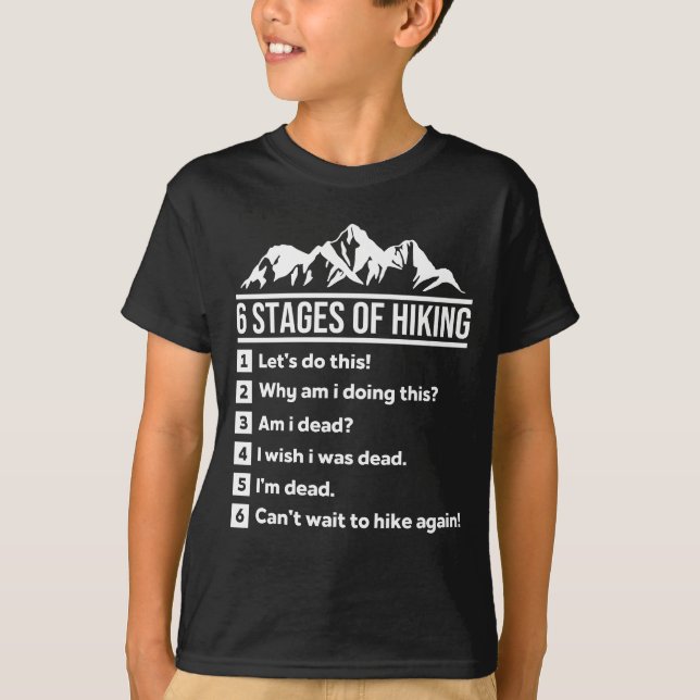 6 etapper av vandring t shirt (Framsida)