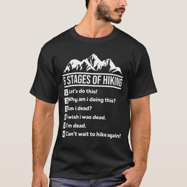 6 etapper av vandring t shirt (Framsida)
