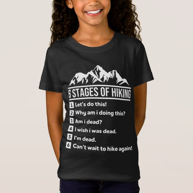 6 etapper av vandring t shirt (Framsida)