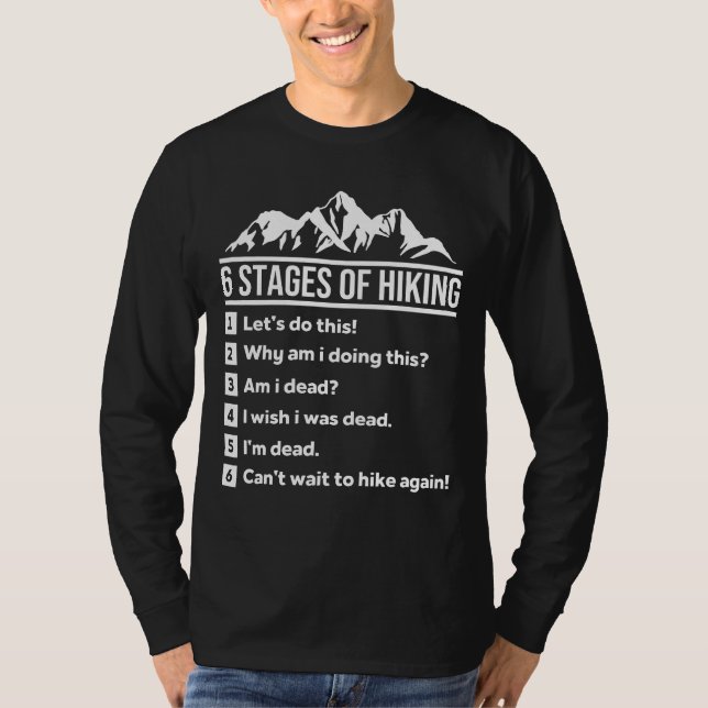 6 etapper av vandring t shirt (Framsida)