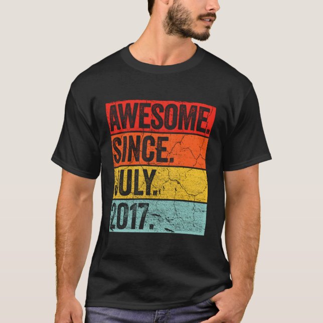 6 Fantastisk sedan juli 2017 6e T Shirt (Framsida)