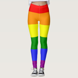 6 Färg Pride Flagga regnbågsstripe HBT-personer Leggings