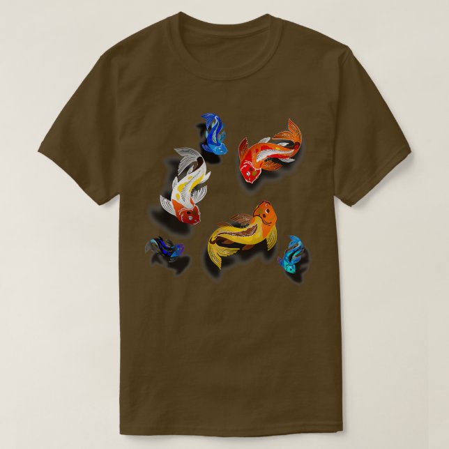6 färgstarka koikarps t shirt (Design framsida)