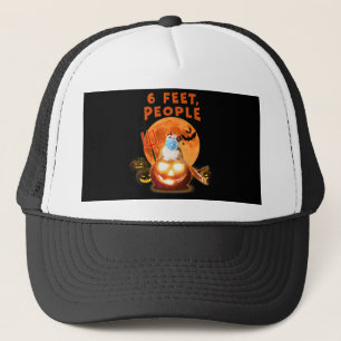 6 Feed People Bulldog Hund with Mask Halloween Gif Keps