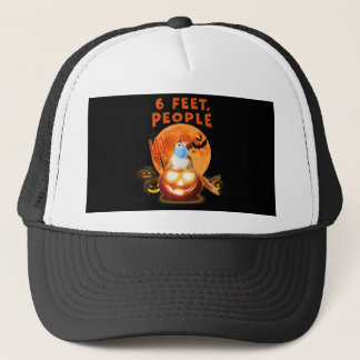 6 Feed People Bulldog Hund with Mask Halloween Gif Keps