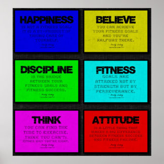 6 Fitness-citattecken Poster i rättigheter