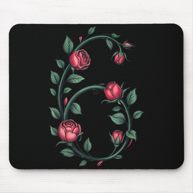 6 Floral 67 Rose Valentines Day Funny Love Matchin Musmatta (Framsidan)