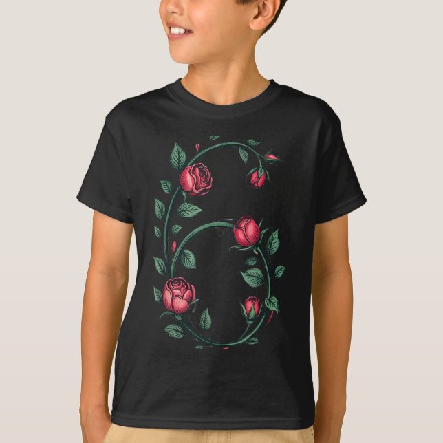 6 Floral 67 Rose Valentines Day Funny Love Matchin T Shirt (Framsida)
