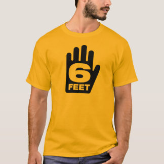 "6 FODER" Social Avstånd T-shirt - STOR GRAFIK