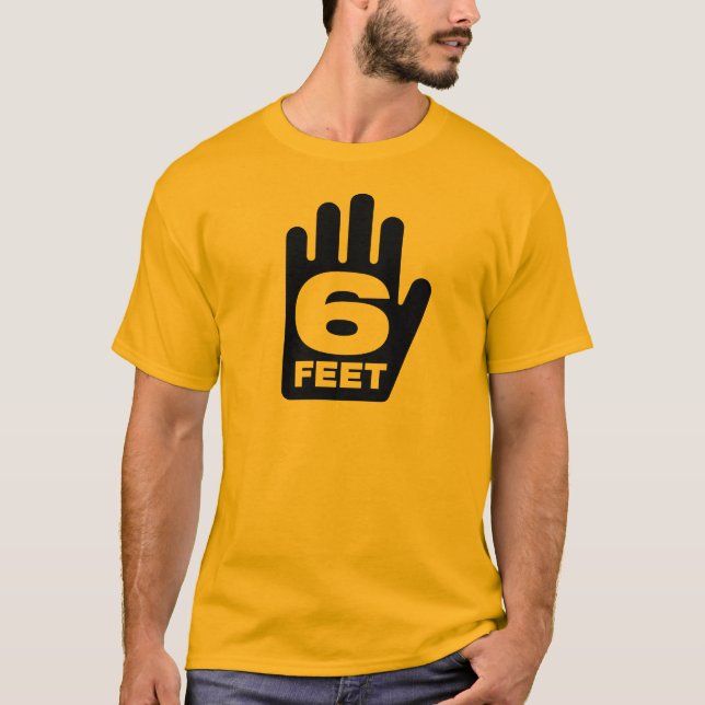 "6 FODER" Social Avstånd T-shirt - STOR GRAFIK (Framsida)
