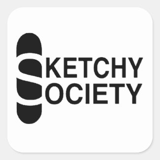 6 förpackningar fyrkantigt klistermärke