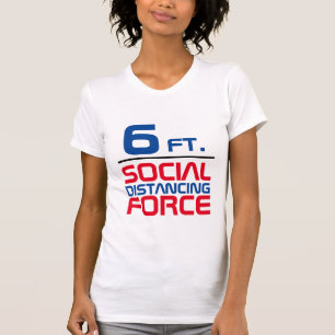 6 fot Social Avstånd T-shirt Kvinnor