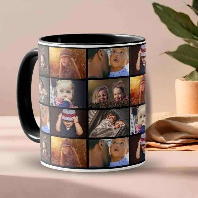 6 Foto Collage Familjefoto Mönster  Mugg (Skapare uppladdad)