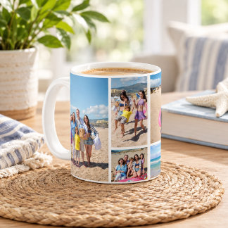 6 Foto Collage Personlig Minnessaker Kaffemugg