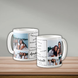 6 Foto Collage Signatur Graduate Minnessak Kaffemugg