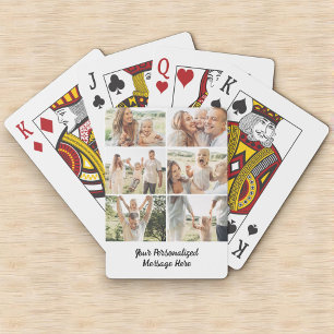 6 Foto Collage Vertikal Anpassad Text Poker Casinokort