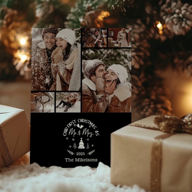 6 Foto Första jul som Mr & Mrs. Julkort (Skapare uppladdad)