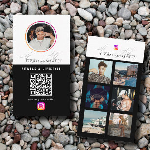 6 Foto Mata Grid Social Media QR-kodhandjur Visitkort
