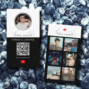 6 Foto Mata Grid Vlogger Channel QR-kodhandbok Visitkort