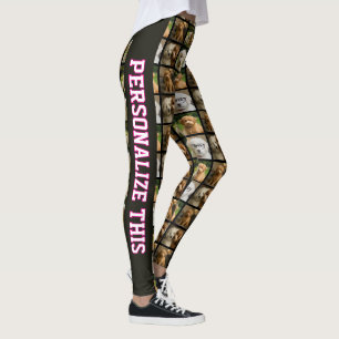 6 Foto- och textmall Personlig kolla Leggings