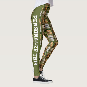 6 Foto och textmall Personlig krage Leggings