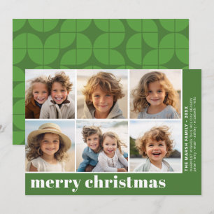 6 Foto Offset - Glad jul - Grön Julkort