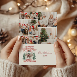 6 Foto Rosa Nutcracker jul Wonderland Glob Julkort