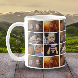 6 Fotokollage Familjefoto Mönster Kaffemugg