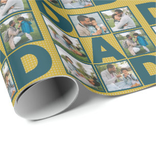 6 Fotokollage för Fars dag eller födelsedag Presentpapper