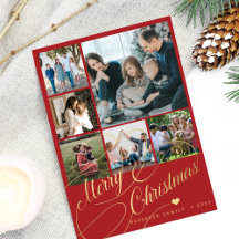 6 fotokollage God jul skriptfamilj